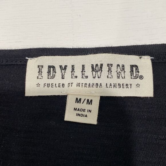 Idyllwind Black Powell Sequin Fringe Cami Top Women's Medium Adjustable Straps - Picture 4 of 16